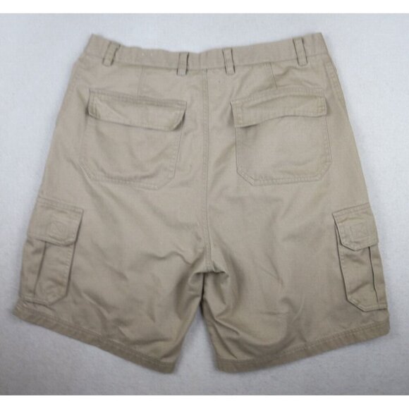 ALPINE RIDGE MEN'S BEIGE PLEATED FRONT KHAKI CARGO SHORTS SIZE 36 - 8.5" INSEAM - Picture 10 of 16